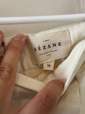 Sezane | beige midi pencil skirt